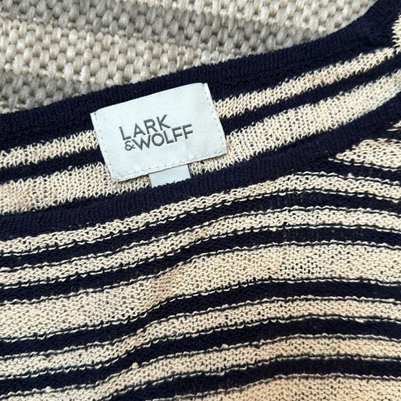Lark & Wolff Boatneck Cotton Striped Sweater - Picture 3 of 4